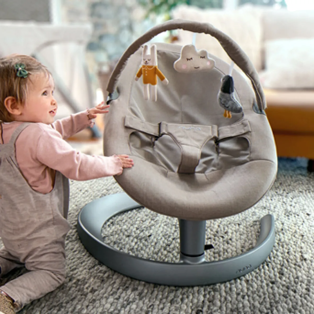 Swings-Nuna LEAF Grow Swing with Toy Bar