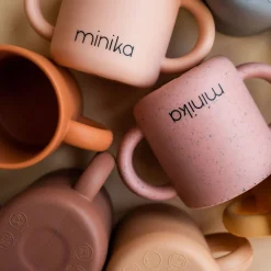 Kids Drinkware|Sippy Cups + Straw Cups-Minika Learning Cup with Handles