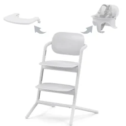 High Chairs & Boosters-Cybex LEMO 3-in-1 High Chair - All White