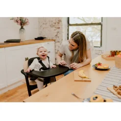 High Chairs & Boosters-Cybex LEMO 3-in-1 High Chair + LEMO Training Tower Set Sand Black