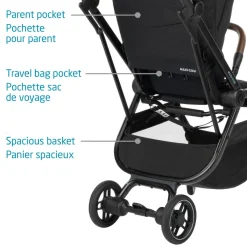 Travel Strollers-Maxi-Cosi Leona Ultra Compact Stroller Essential Black