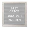 Decorative Objects|Wall Decor-Pearhead Letterboard Set (Rustic Grey)