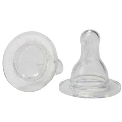 Nipples + Bottle Accessories-Dr. Brown's Level 1 Silicone Nipple (2 Pack)