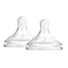 Nipples + Bottle Accessories-Dr. Brown's Level 2 Wide Neck Silicone Nipple (2 Pack)