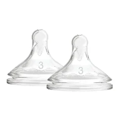 Nipples + Bottle Accessories-Dr. Brown's Level 3 Wide Neck Silicone Nipple (2 Pack)