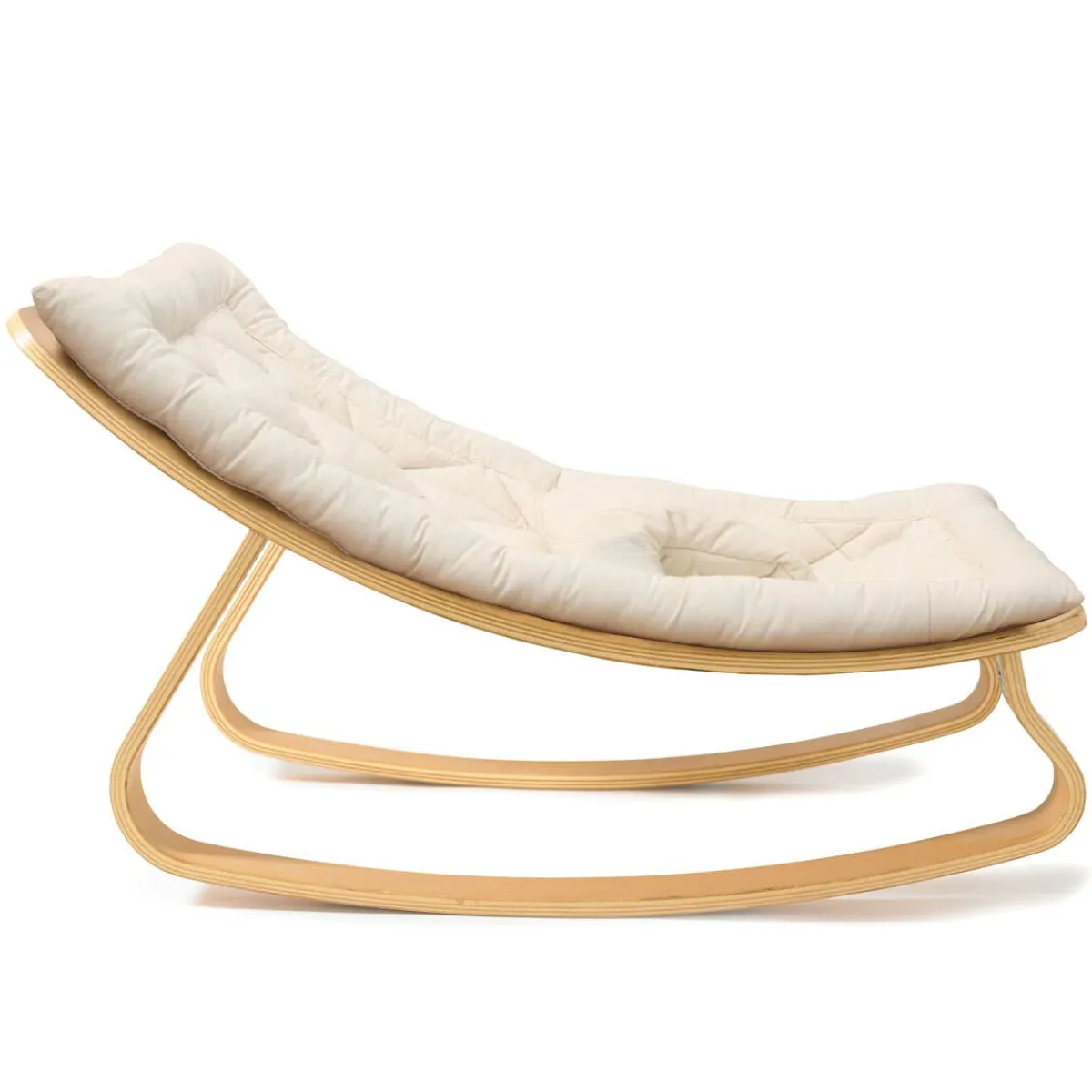 Kids Sofas + Armchairs|Bouncers-Charlie Crane LEVO Beech Baby Rocker