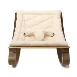 Kids Sofas + Armchairs-Charlie Crane LEVO Walnut Baby Rocker