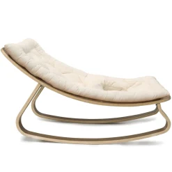 Kids Sofas + Armchairs-Charlie Crane LEVO Walnut Baby Rocker