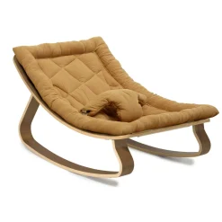 Kids Sofas + Armchairs-Charlie Crane LEVO Walnut Baby Rocker