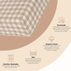 Crib Fitted Sheets-Crane Baby Linen Fitted Crib Sheet