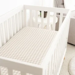 Crib Fitted Sheets-Crane Baby Linen Fitted Crib Sheet