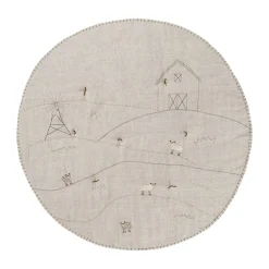 Rugs|Play Mats-Crane Baby Linen Playmat