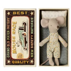 Plush Animals-Maileg Little Brother Mouse in Matchbox