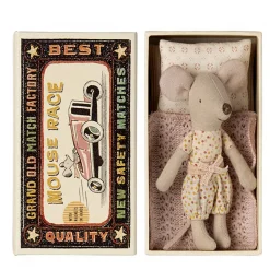 Plush Animals-Maileg Little Sister Mouse in Matchbox