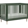 Wck Exclusive Furniture|Convertible Cribs-Babyletto Lolly 3-in-1 Crib - Forest Green/Washed Natural