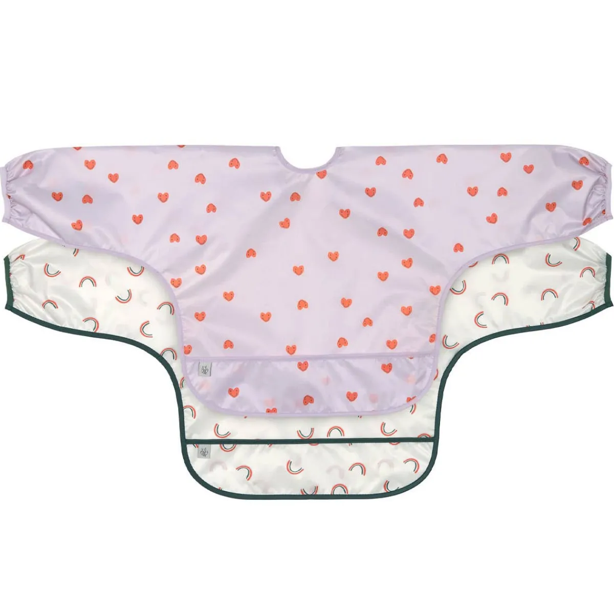 Bibs + Burps-Lassig Long Sleeve Bib (2 Pack)