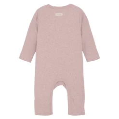Rompers-Fixoni Long Sleeve Melange Rib Romper