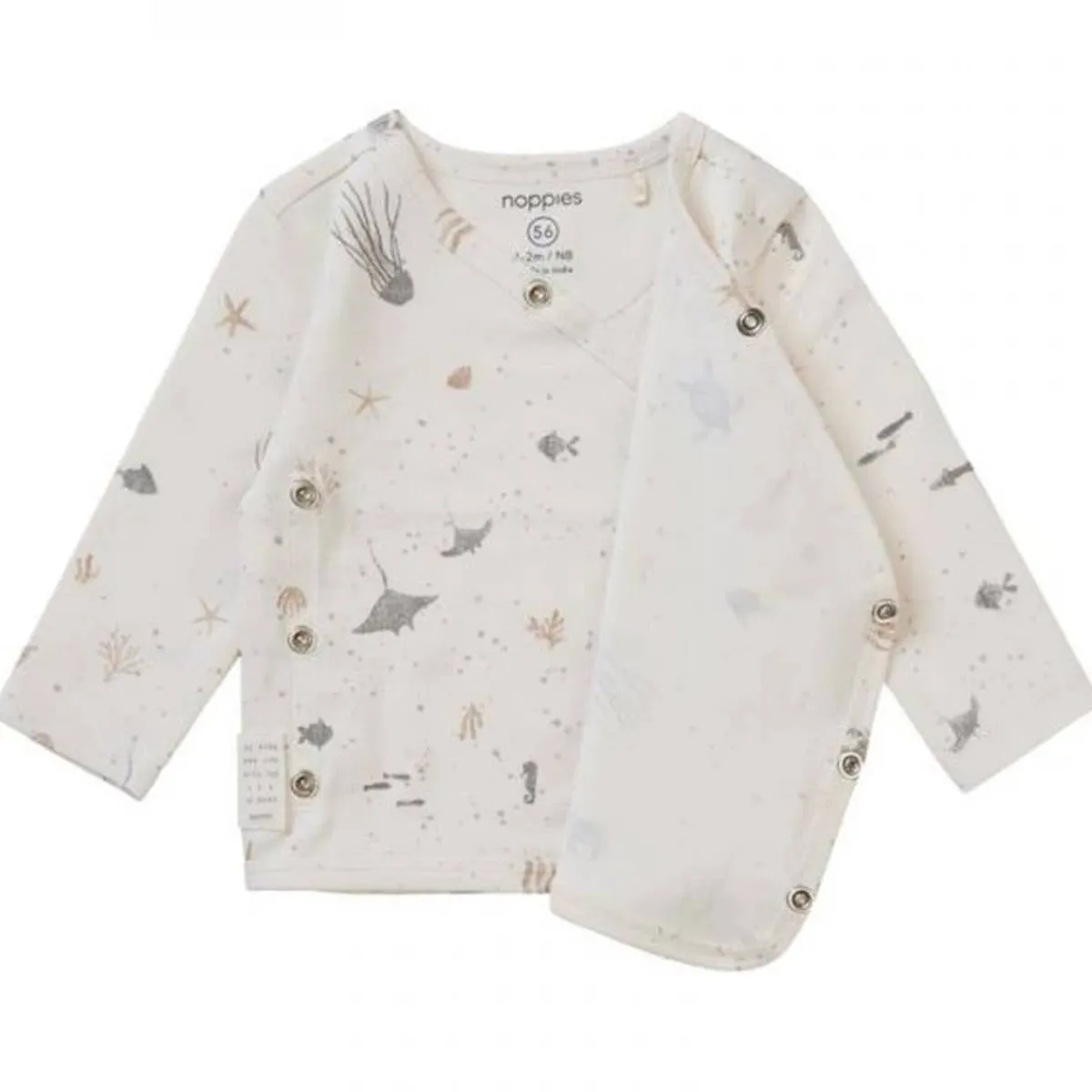 Tops + Tees-Noppies Long Sleeve Tee Brooks Whisper White