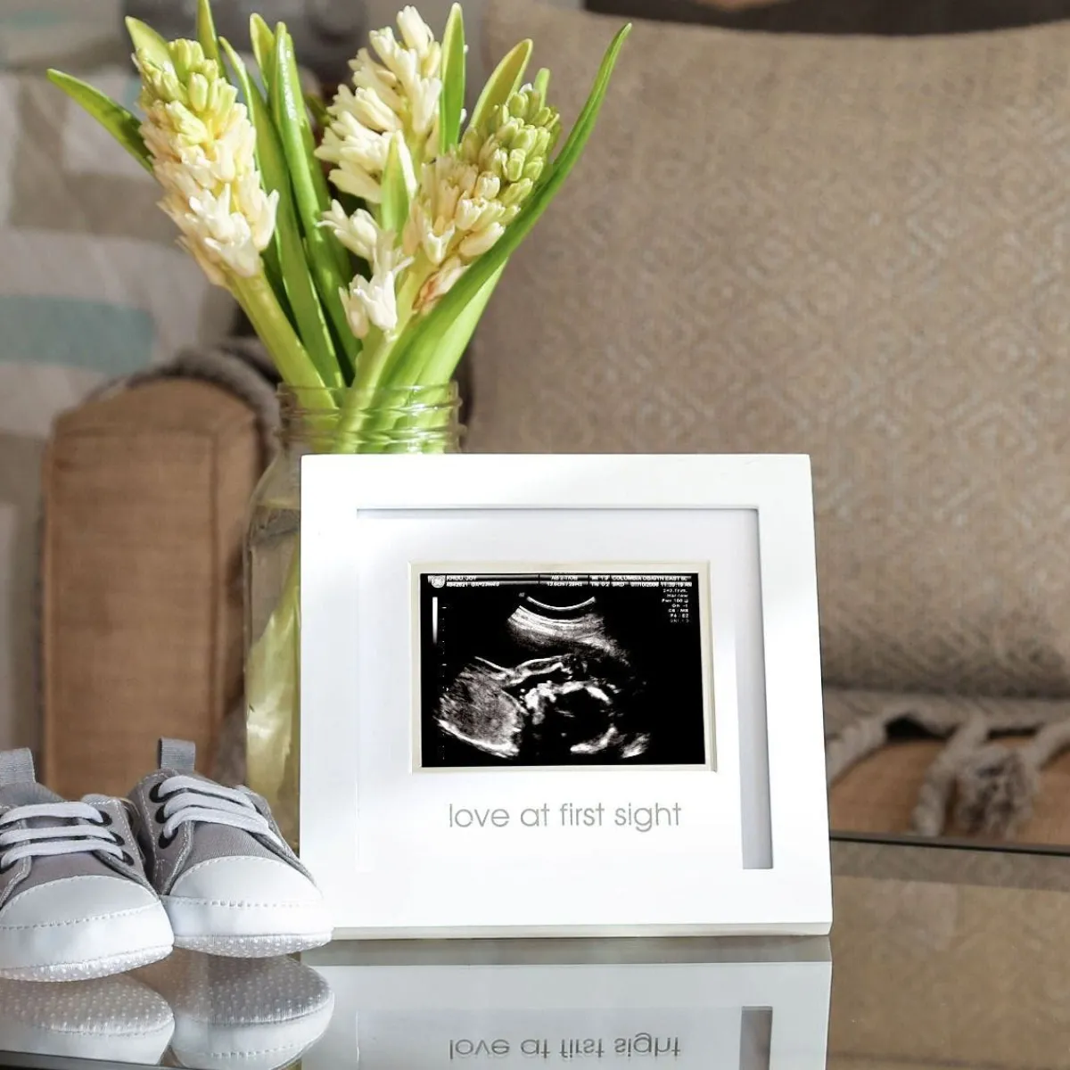 Decorative Objects-Pearhead Love At First Sight Sonogram Frame