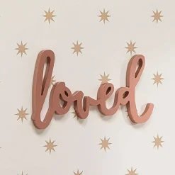 Wall Decor-Lambs & Ivy Loved Metallic Wall Decor