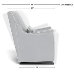 Gliders-Monte Design Luca Glider - Fabric with Espresso Base