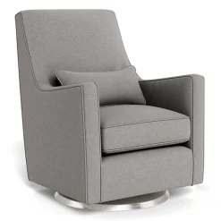 Gliders-Monte Design Luca Glider - Wool Fabric with Swivel Base