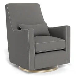 Gliders-Monte Design Luca Glider - Wool Fabric with Swivel Base