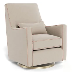 Gliders-Monte Design Luca Glider - Wool Fabric with Swivel Base