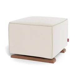 Ottomans-Monte Design Luca Ottoman - European Fabric with Walnut Base