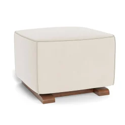 Ottomans-Monte Design Luca Ottoman - European Fabric with Walnut Base