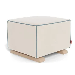 Ottomans-Monte Design Luca Ottoman - European Fabric with Walnut Base