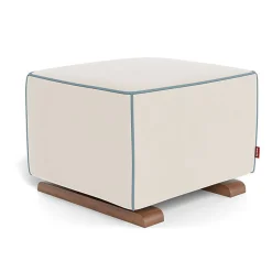 Ottomans-Monte Design Luca Ottoman - European Fabric with Walnut Base