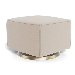 Ottomans-Monte Design Luca Ottoman - Wool Fabric with Swivel Base