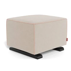 Ottomans-Monte Design Luca Ottoman - Wool Fabric with Espresso Base