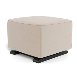 Ottomans-Monte Design Luca Ottoman - Wool Fabric with Espresso Base