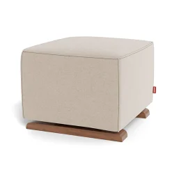 Ottomans-Monte Design Luca Ottoman - Wool Fabric with Walnut Base