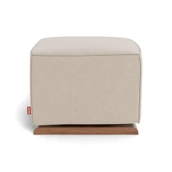 Ottomans-Monte Design Luca Ottoman - Wool Fabric with Walnut Base
