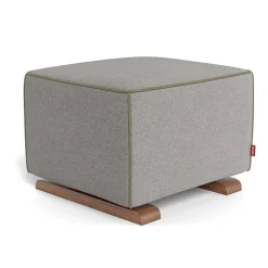 Ottomans-Monte Design Luca Ottoman - Wool Fabric with Walnut Base