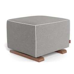 Ottomans-Monte Design Luca Ottoman - Wool Fabric with Walnut Base
