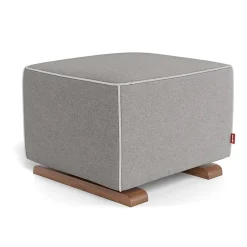 Ottomans-Monte Design Luca Ottoman - Wool Fabric with Walnut Base