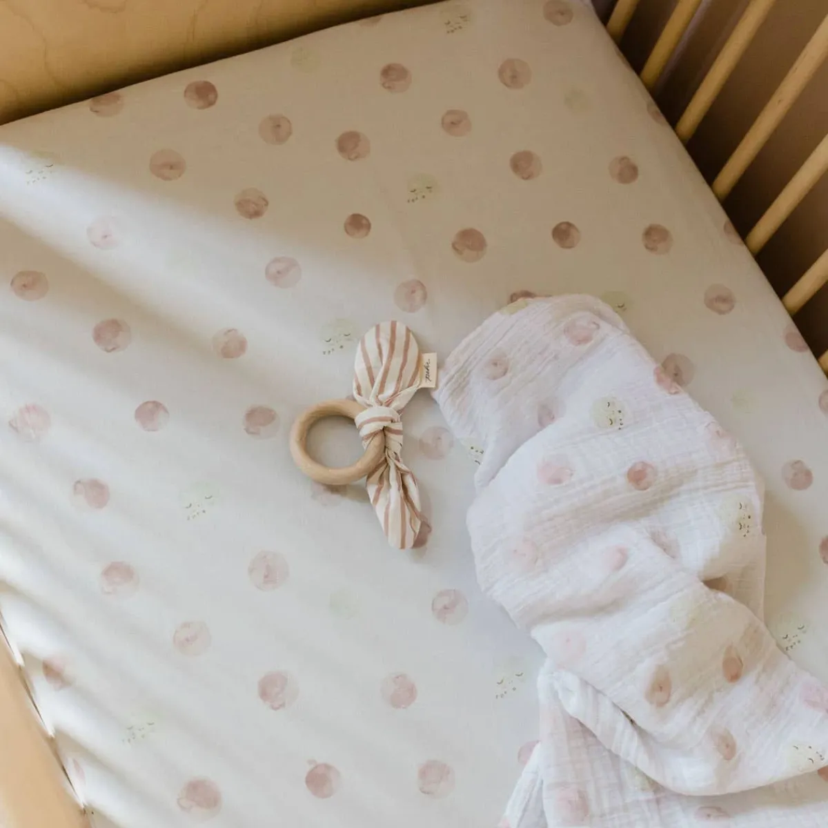 Crib Fitted Sheets-Pehr Luna Crib Sheet