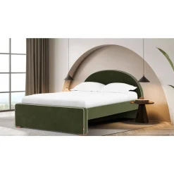 Double Beds-Monte Design Luna Double Bed - Fabric - High HB + Low FB