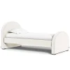 Twin Beds + Trundles-Monte Design Luna Twin Bed - Faux Sheepskin - High HB + High FB