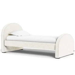 Twin Beds + Trundles-Monte Design Luna Twin Bed - Faux Sheepskin - High HB + High FB