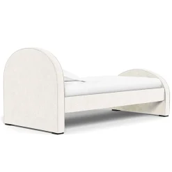 Twin Beds + Trundles-Monte Design Luna Twin Bed - Faux Sheepskin - High HB + High FB
