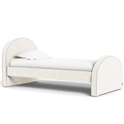 Twin Beds + Trundles-Monte Design Luna Twin Bed - Faux Sheepskin - High HB + High FB