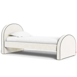 Twin Beds + Trundles-Monte Design Luna Twin Bed - Faux Sheepskin - High HB + High FB