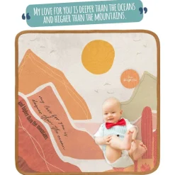 Blankets-Earth Baby Outfitters Luxe Tencel Milestone Blanket