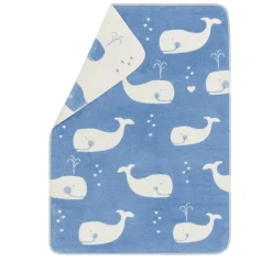 Blankets-David Fussenegger Maja Blanket - Whales All Over (75x100cm)