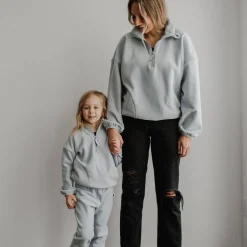 Tees + Sweaters-North Kinder Mama Polar Fleece Zip Sweater